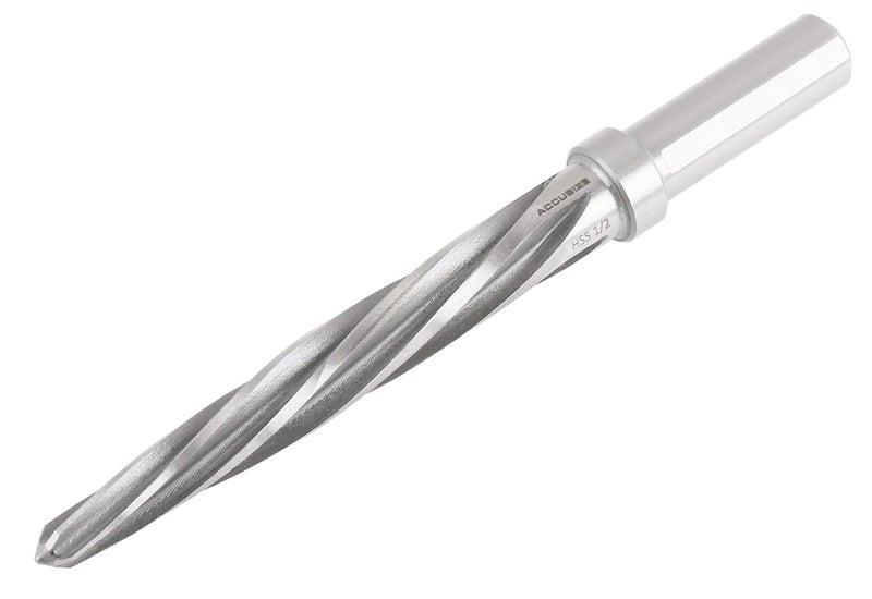 Accusize Industrial Tools أكسيسايس أدوات صناعية - مثقاب حلزوني من الفولاذ عالي السرعة مع محاذاة، بقطر قطع 1/2 بوصة، بقطر مقبض 1/2 بوصة، 0522-0012 - Image 1